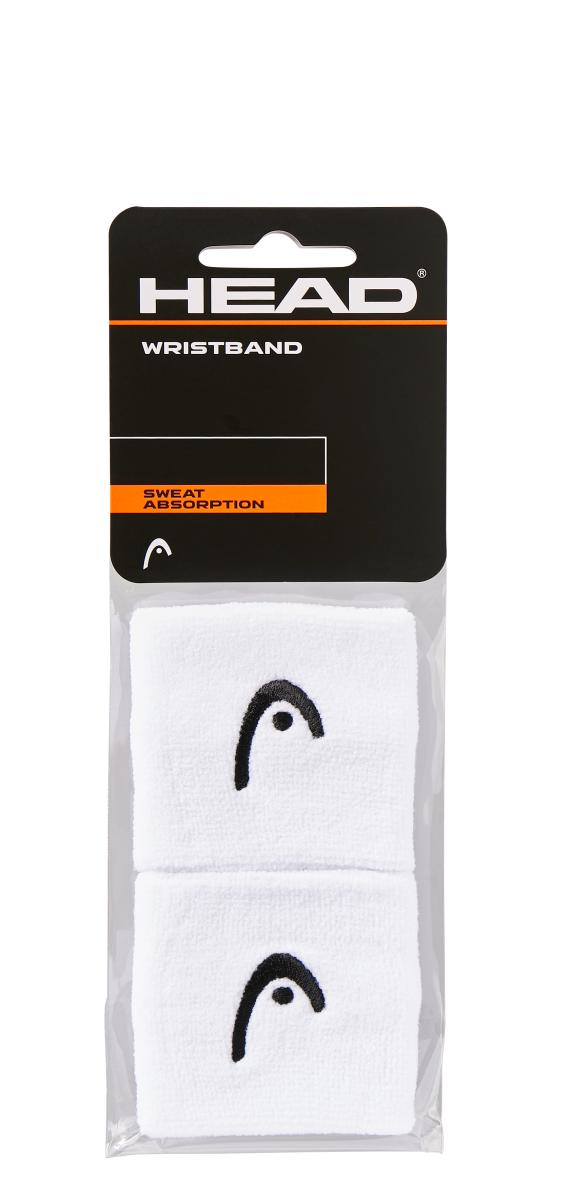 HEAD Wristband 2.5" White 2 Pack