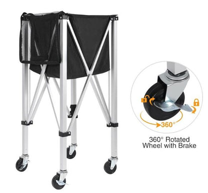 Folding Ball Trolley with Removable Bag