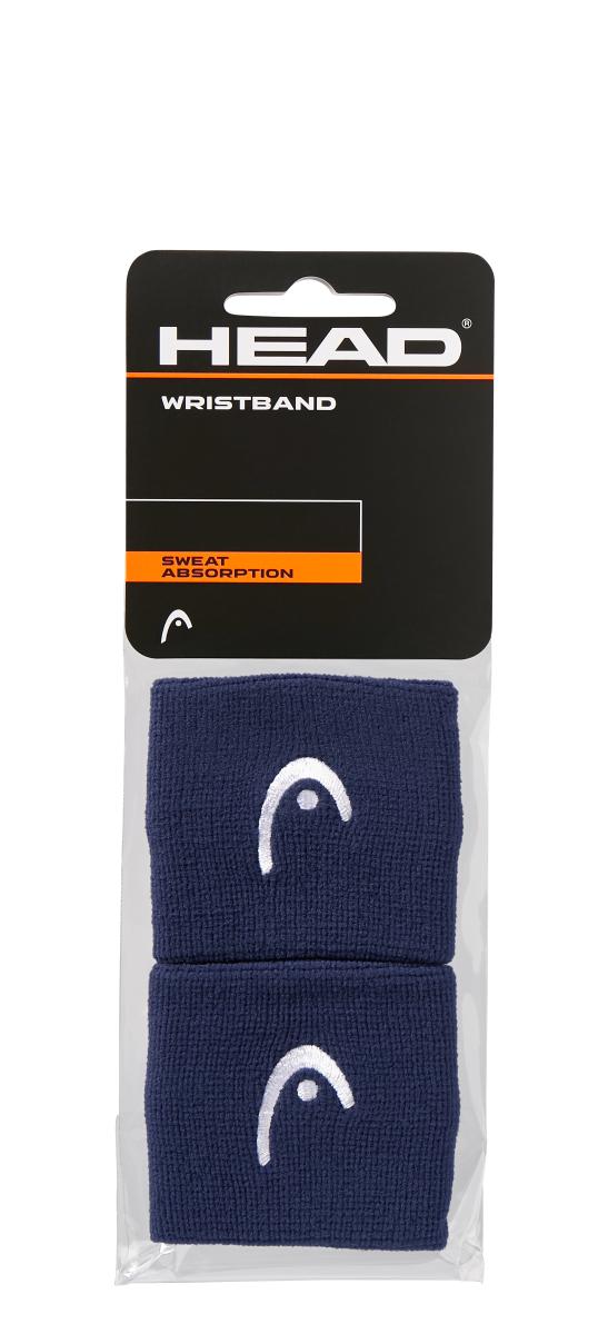 HEAD Wristband 2.5" Navy 2 Pack