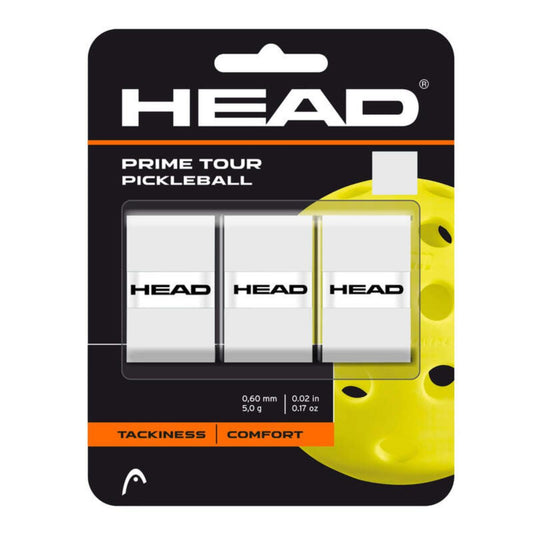 HEAD Prime Tour Pickleball Overgrip 3PK White